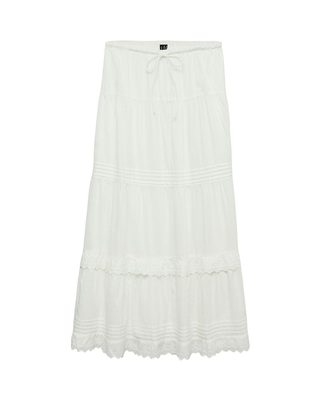 Vero Moda White Ankle Length Skirt