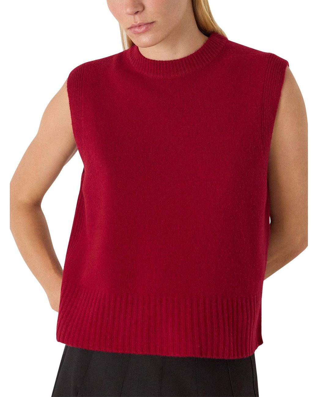 Whistles Red Sleeveless Tank