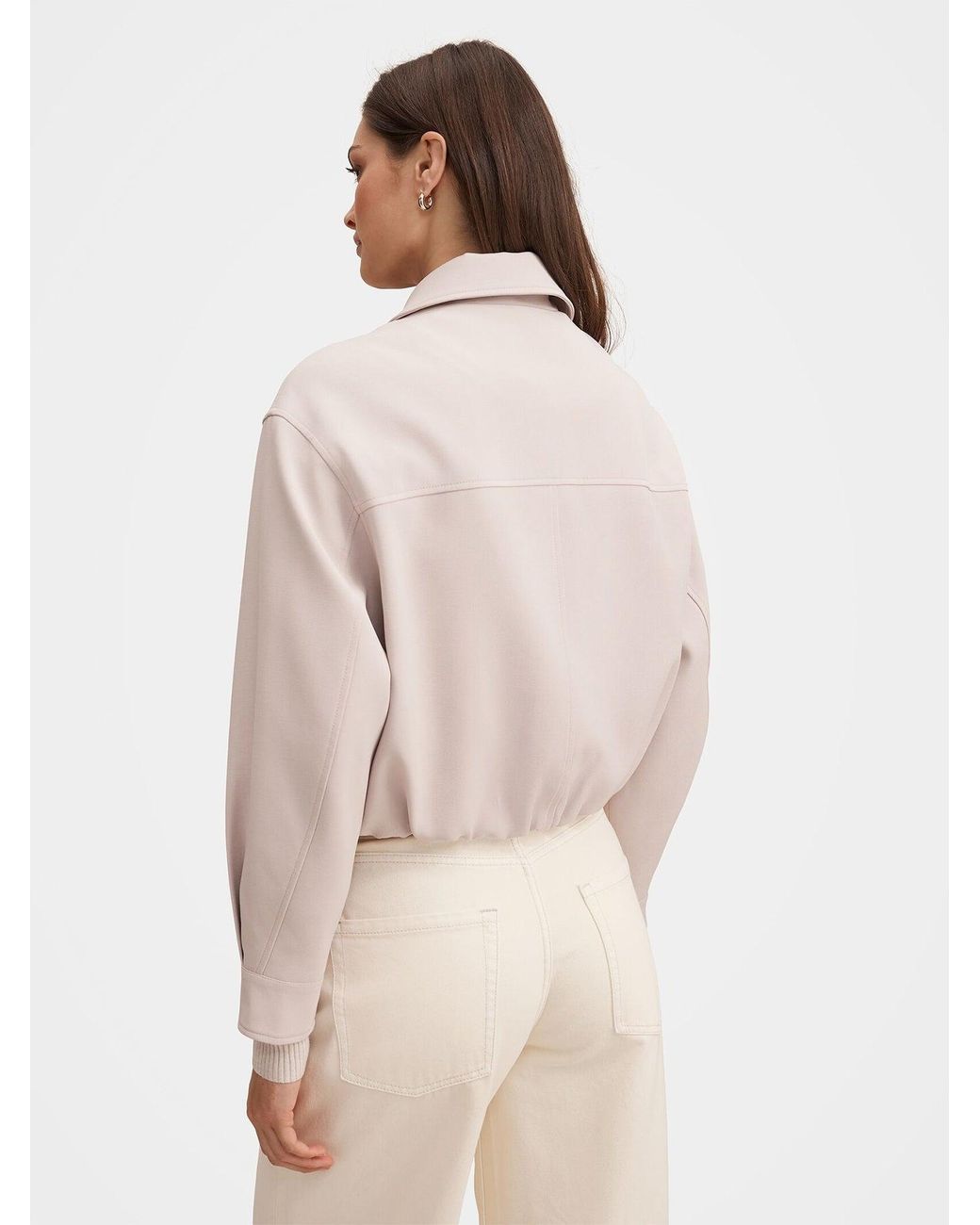 Forever New Pink Alexia Collar Jacket Neutral