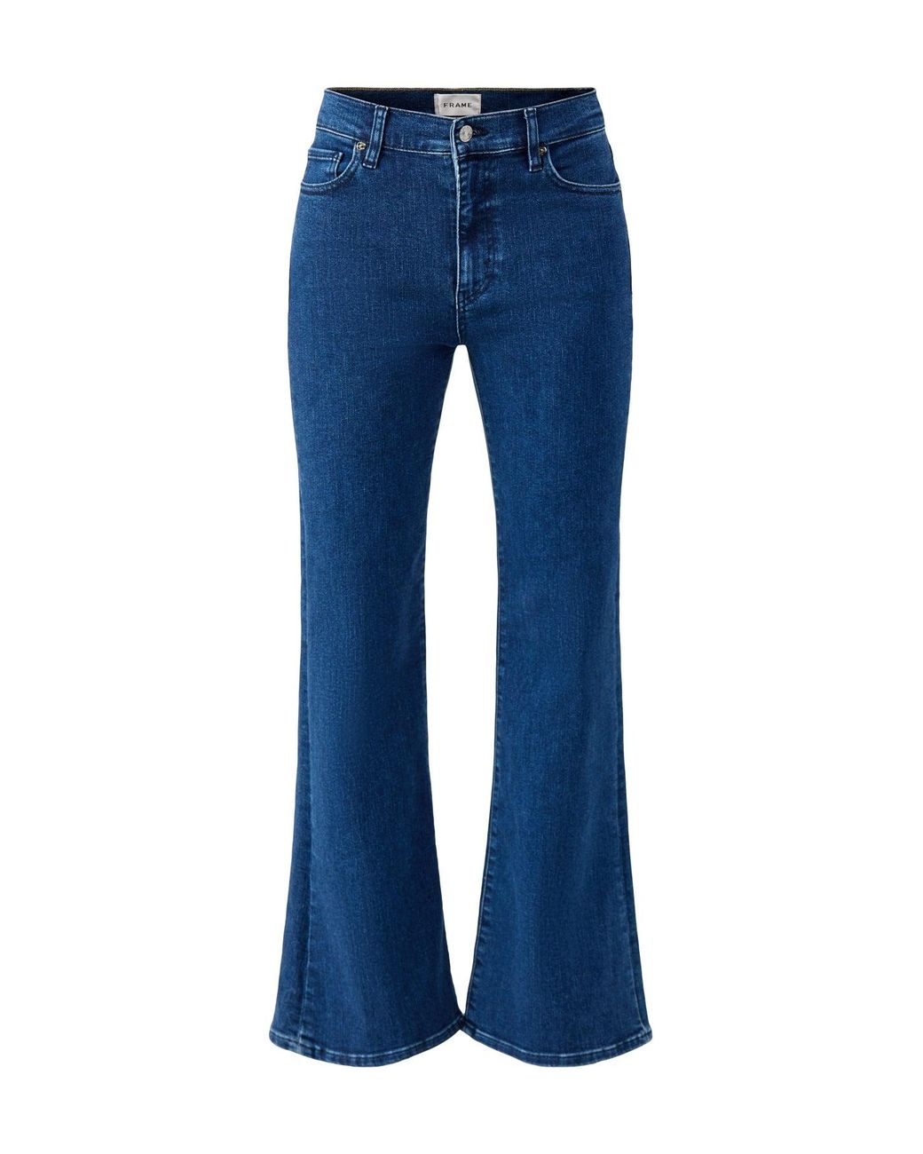 FRAME Blue The Icon Mid Rise Flare Jeans