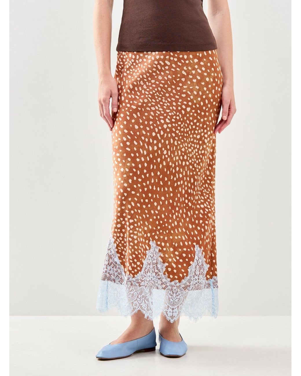 Never Fully Dressed Orange Deer Maeva Maxi Skirt