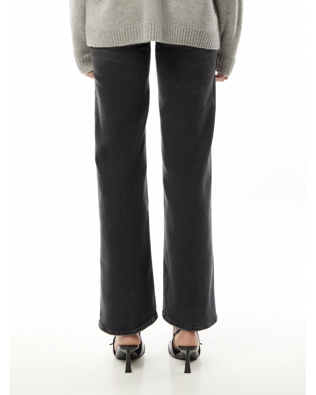 PAIGE Black Women's Sasha 32" Straight Leg Jeans