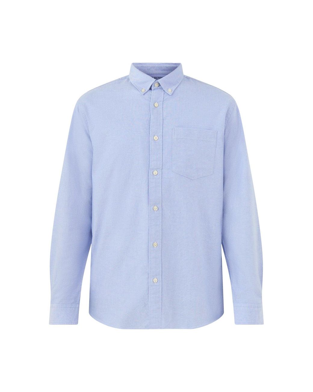 SELECTED Blue Regrick-Ox Shirt Long Sleeves for men
