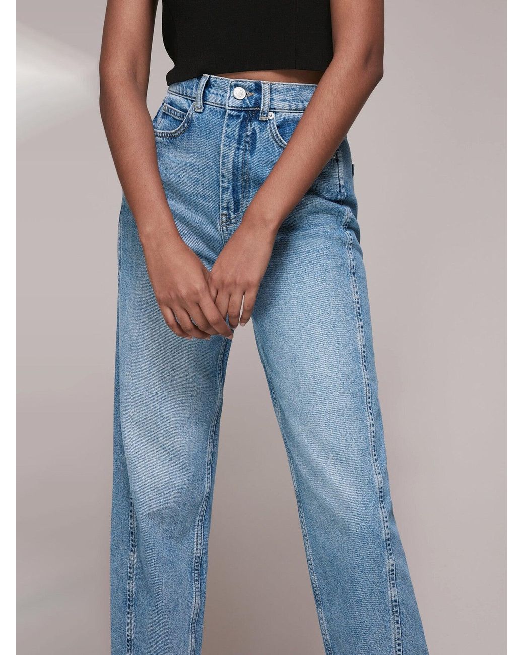 Whistles Blue Women's Authentic Barrel Leg Jean