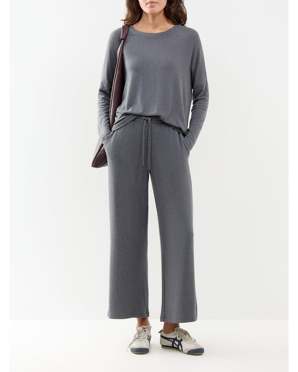 Soya Concept Gray Biara 74 Blend Wide-Leg Trousers