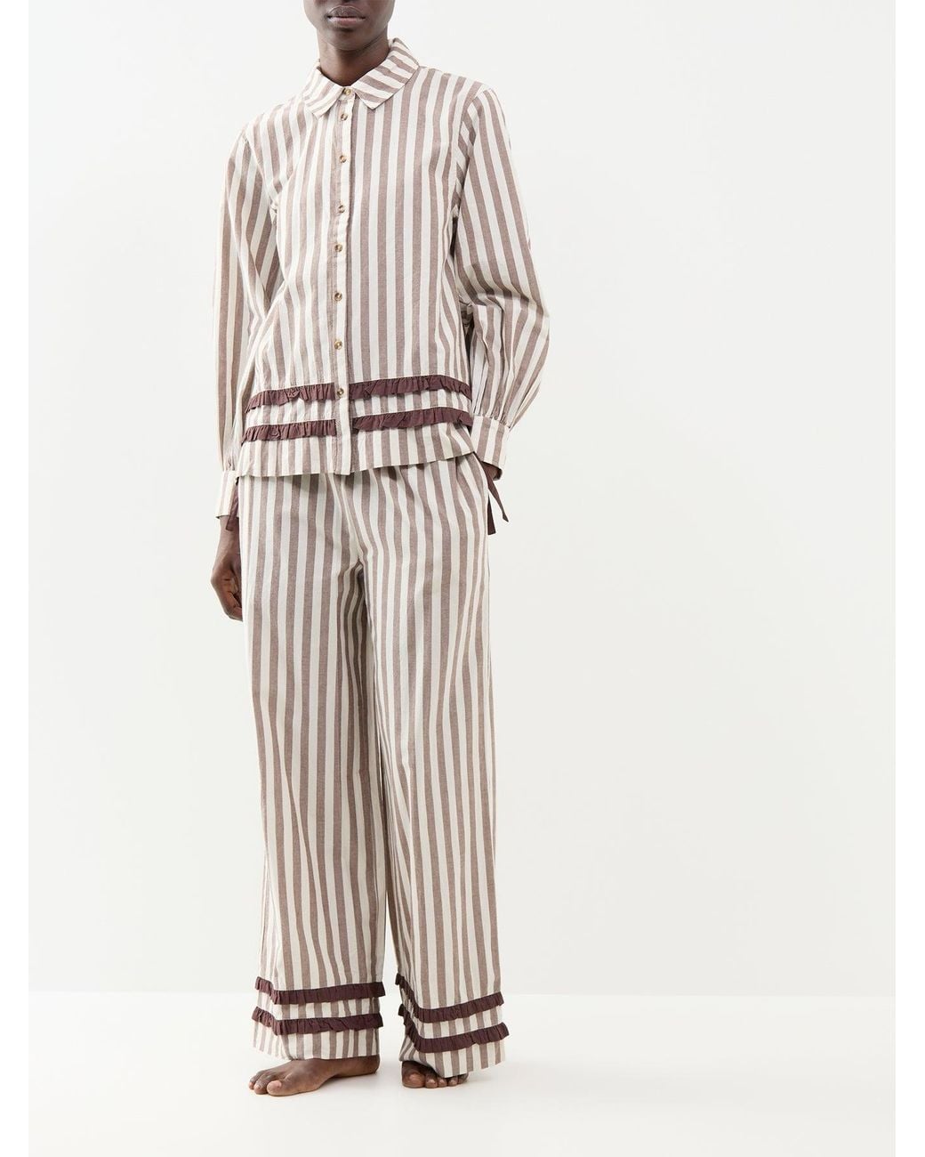 Damson Madder White Izzy Pyjama Set