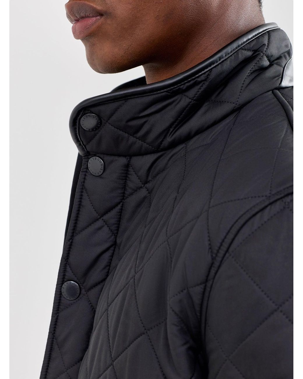 Barbour Black Powell Quilted Jacket for men