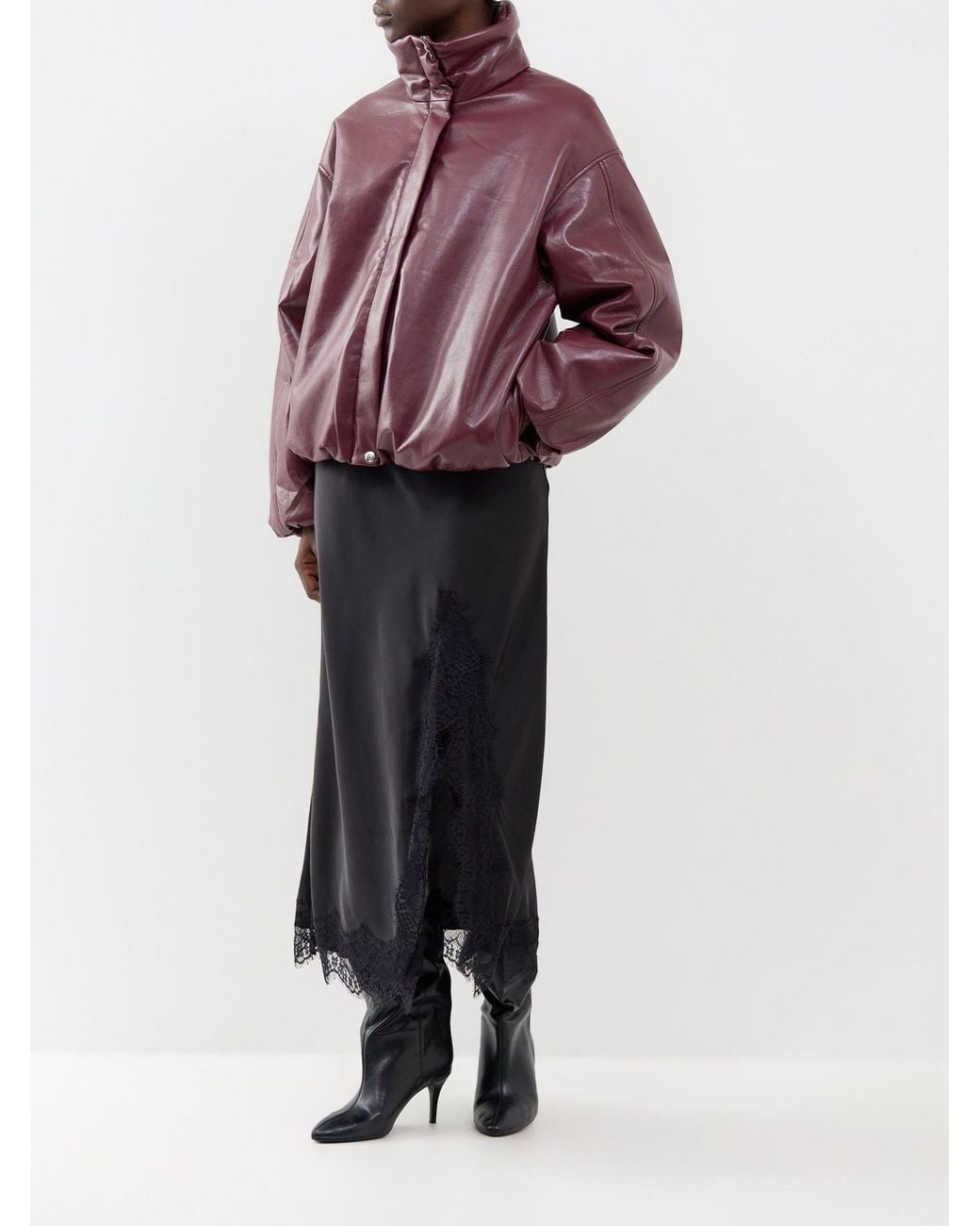 Anine Bing Purple Cyrus Bomber Jacket