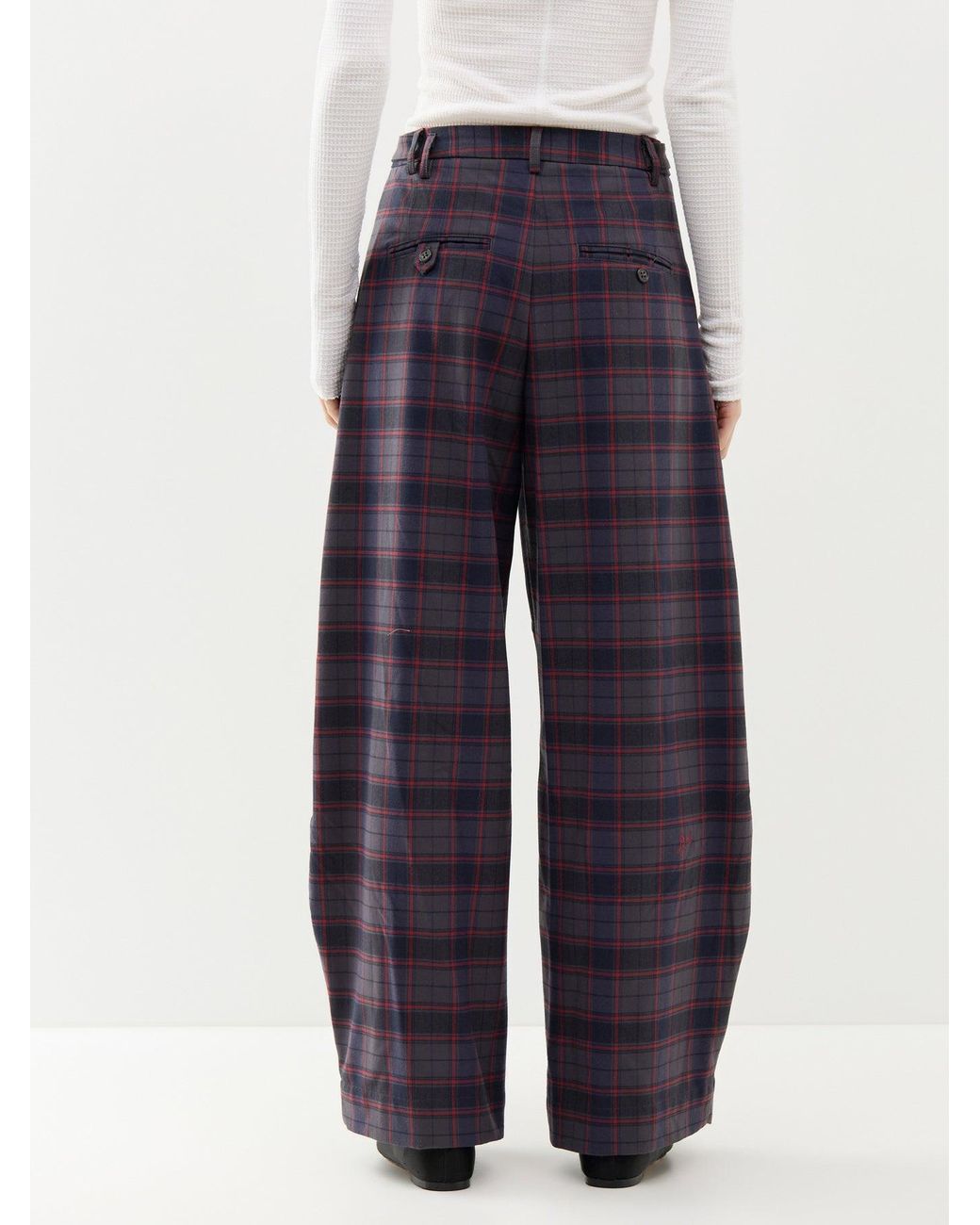 Damson Madder Blue Haisley Check Trousers