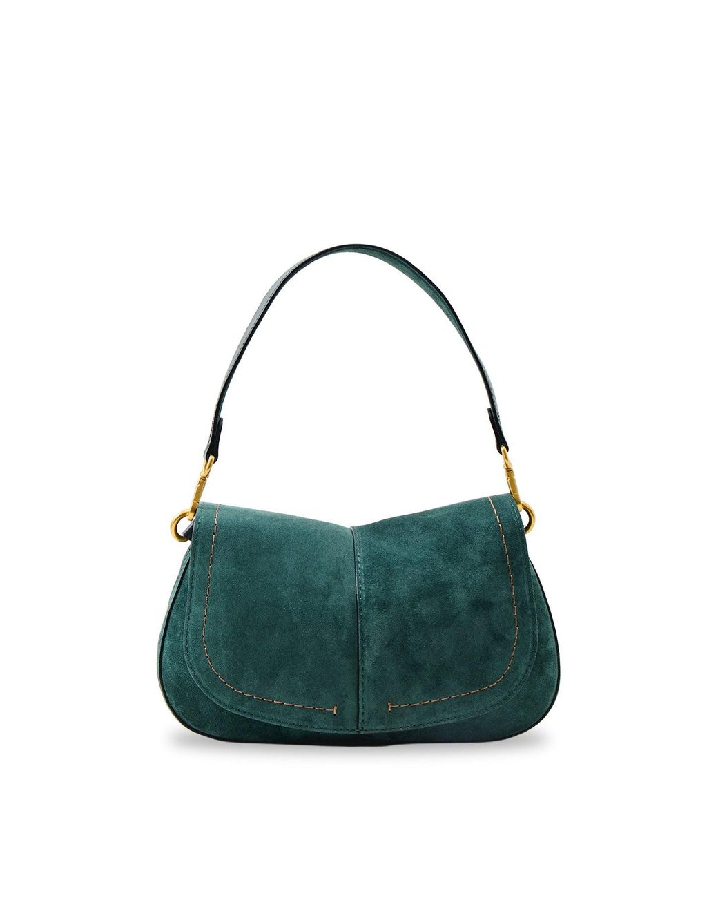 Gianni Chiarini Green Helena Round Suede Shoulder Bag