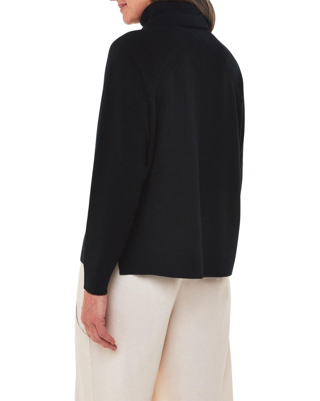 Whistles Black Women's Cashmere Roll Neck