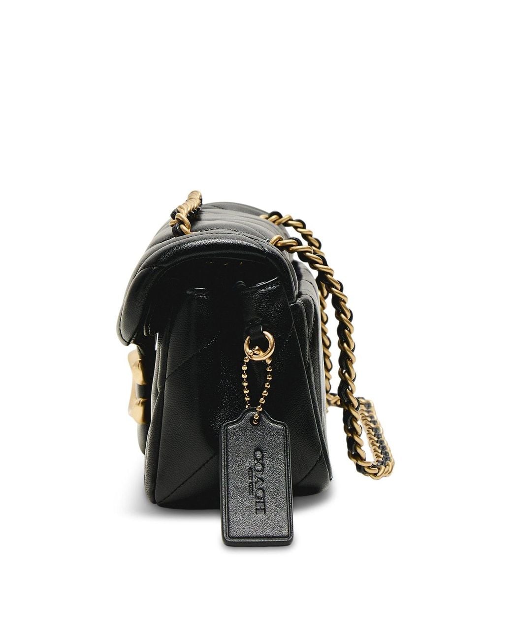 COACH Black Quilted Tabby 20 Shoulder Bag