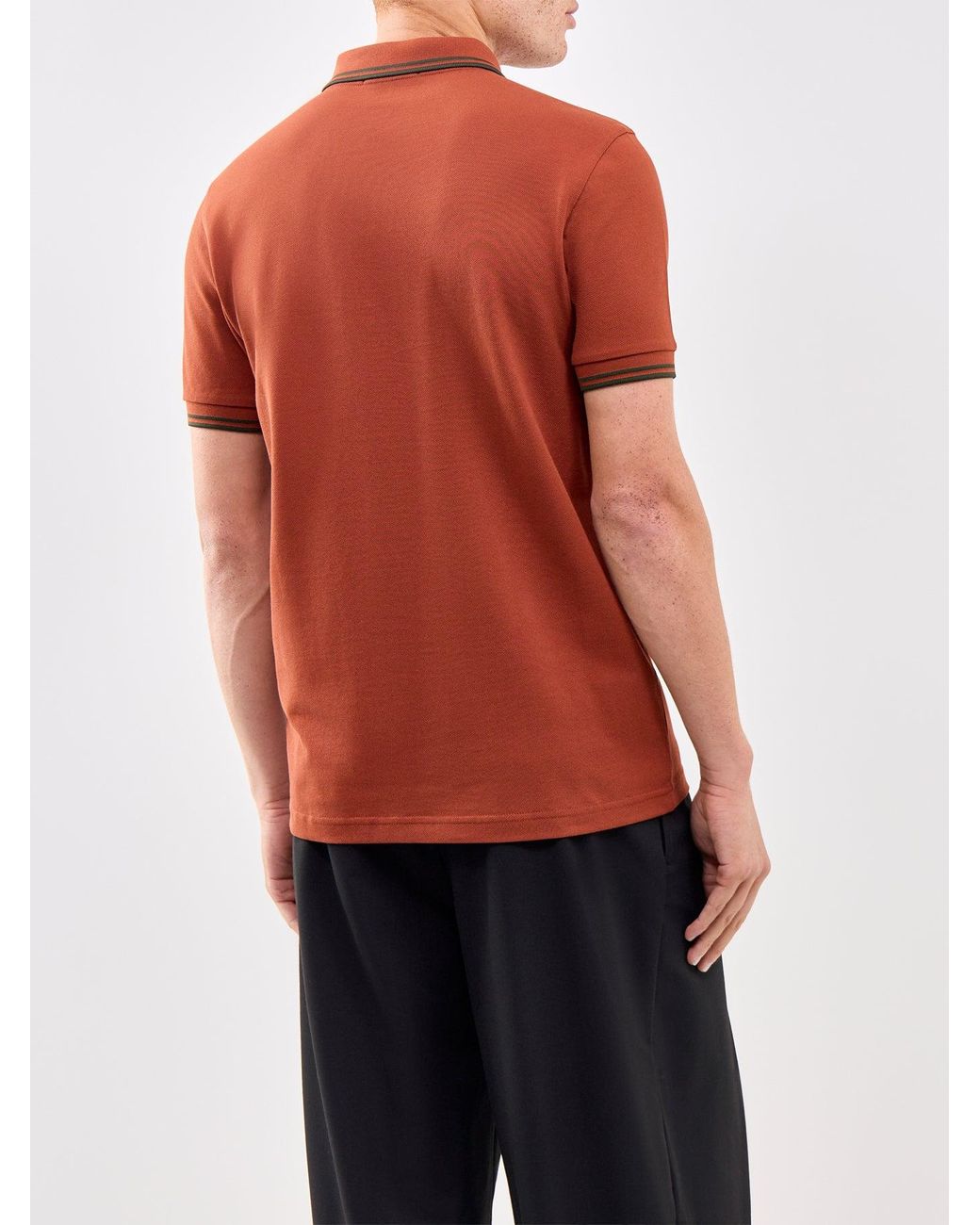 Fred Perry Orange Twin Tipped Polo Shirt for men