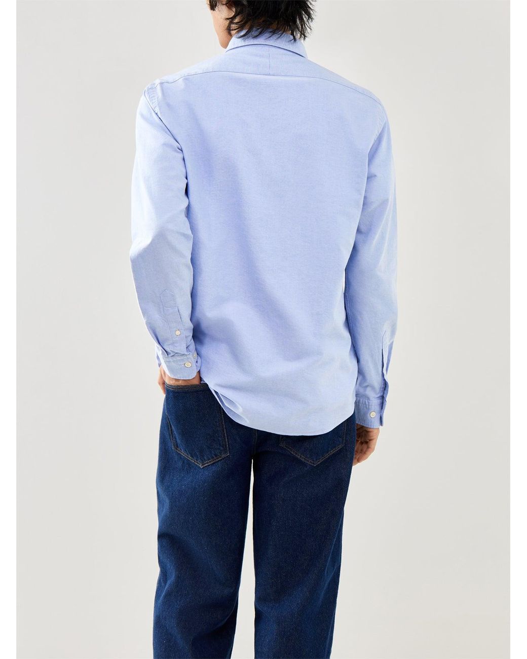 SELECTED Blue Regrick-Ox Shirt Long Sleeves for men