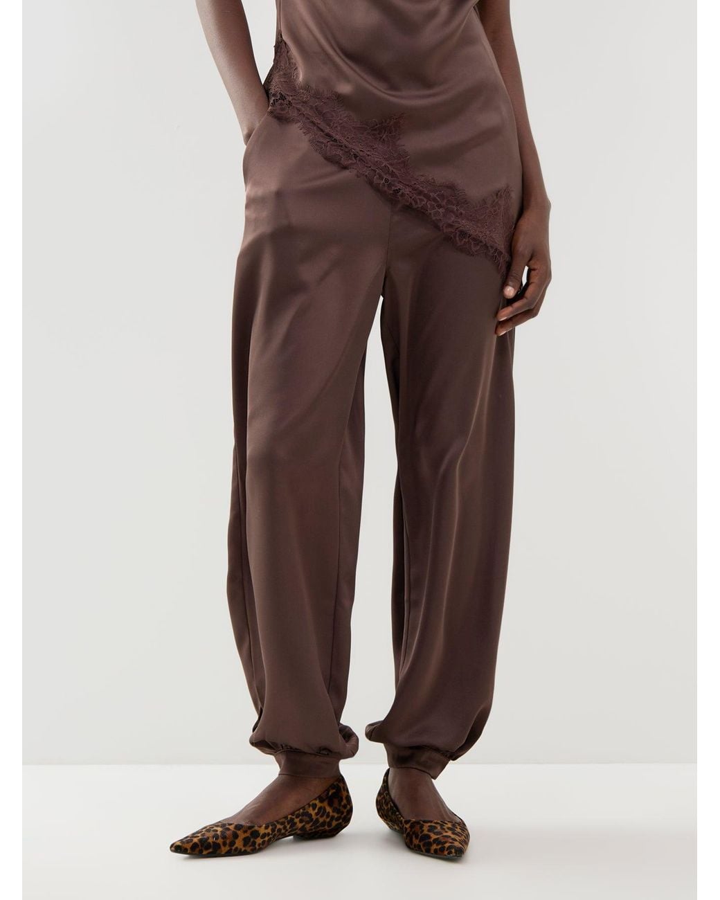 Pretty Lavish Brown Breya Balloon Trousers