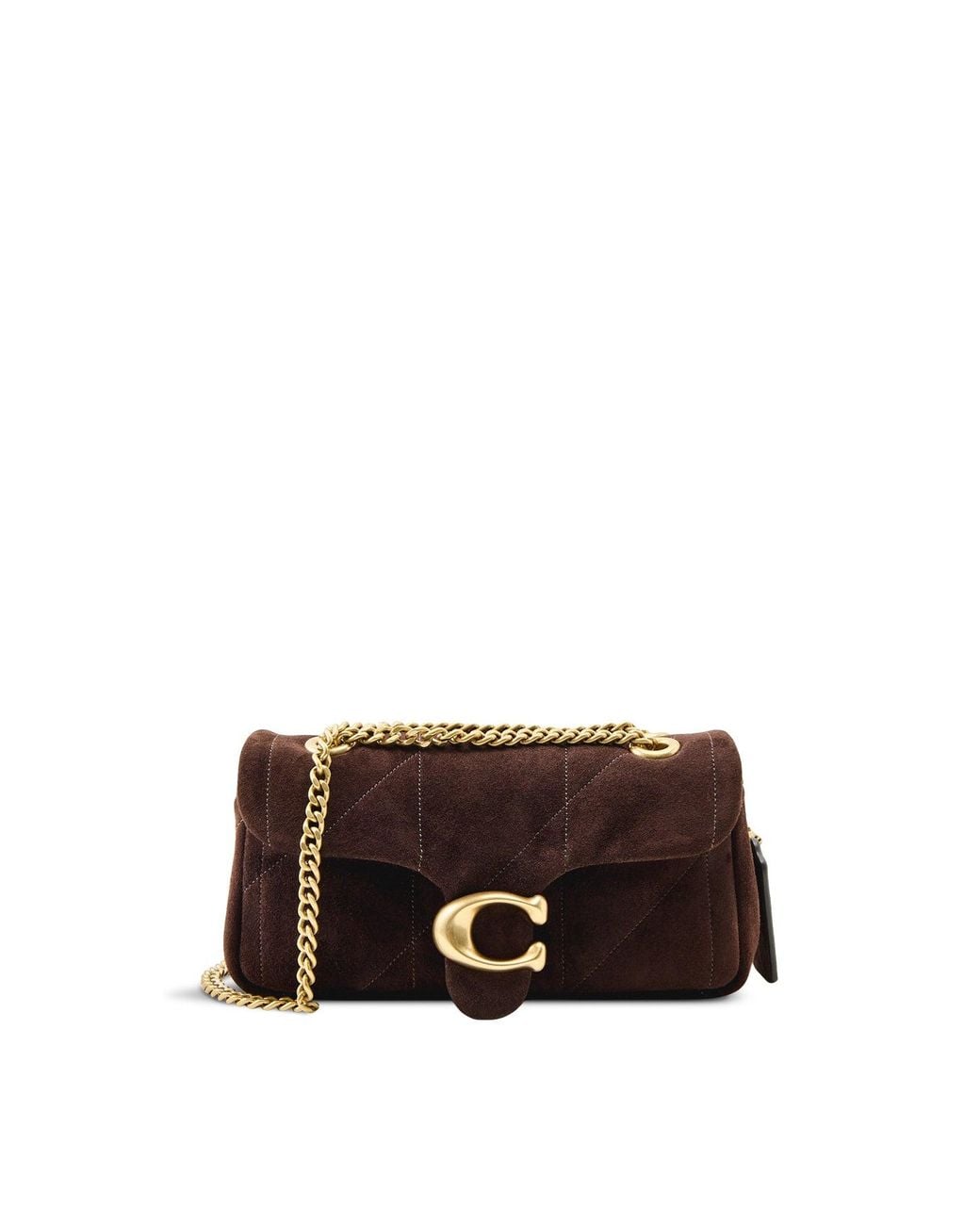 COACH White Quilted Suede Tabby Shoulder Bag 20