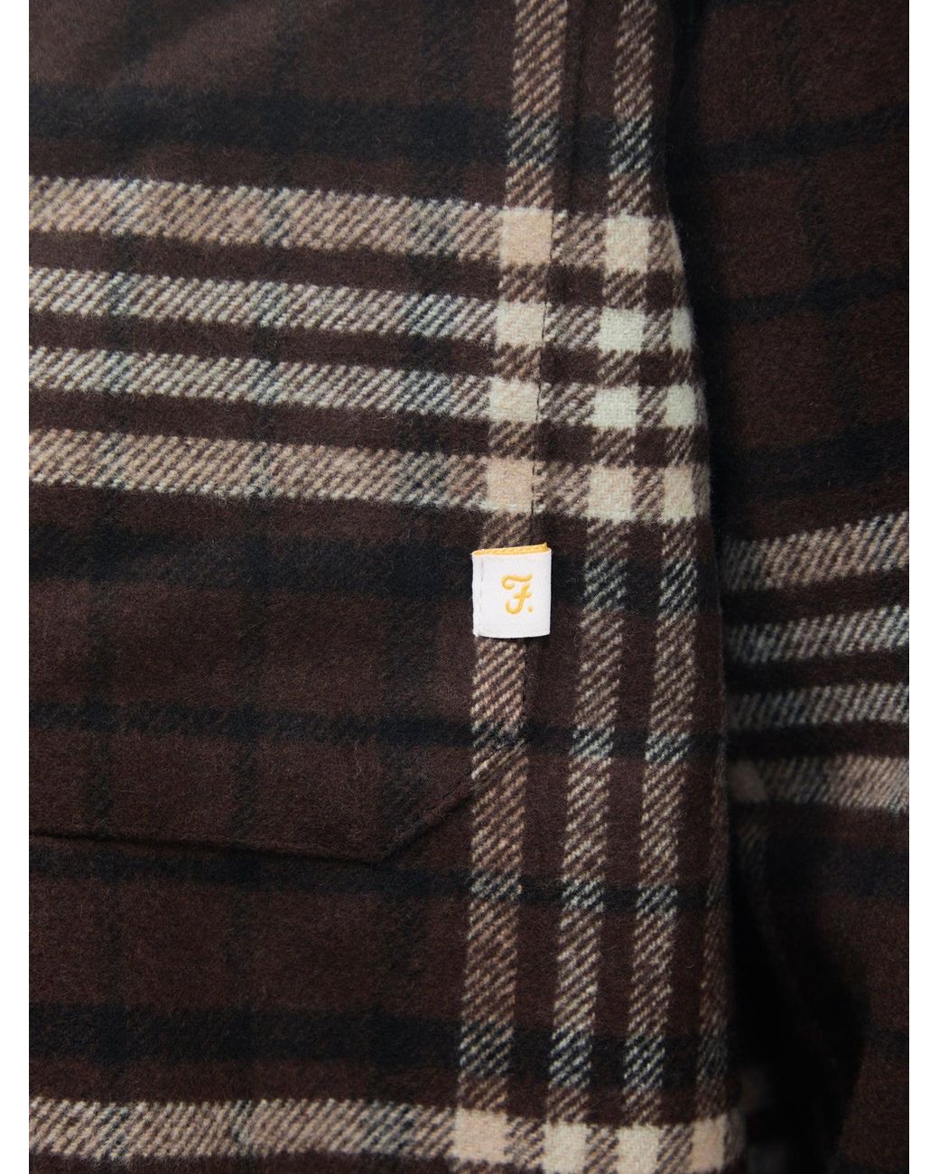 Farah Gray Asher Check Zip Jacket for men