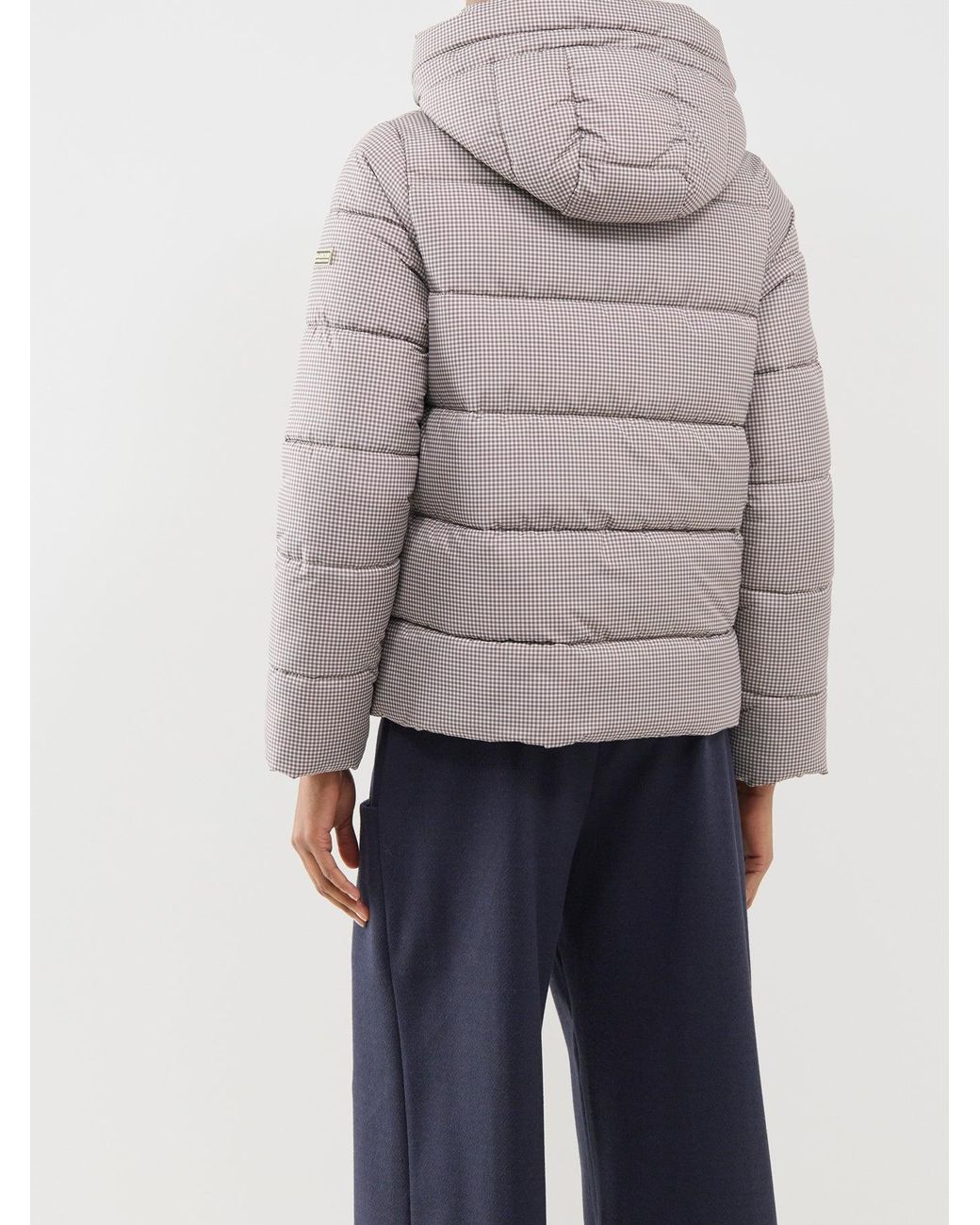 Barbour Gray Printed Brantley Puffer Jacket