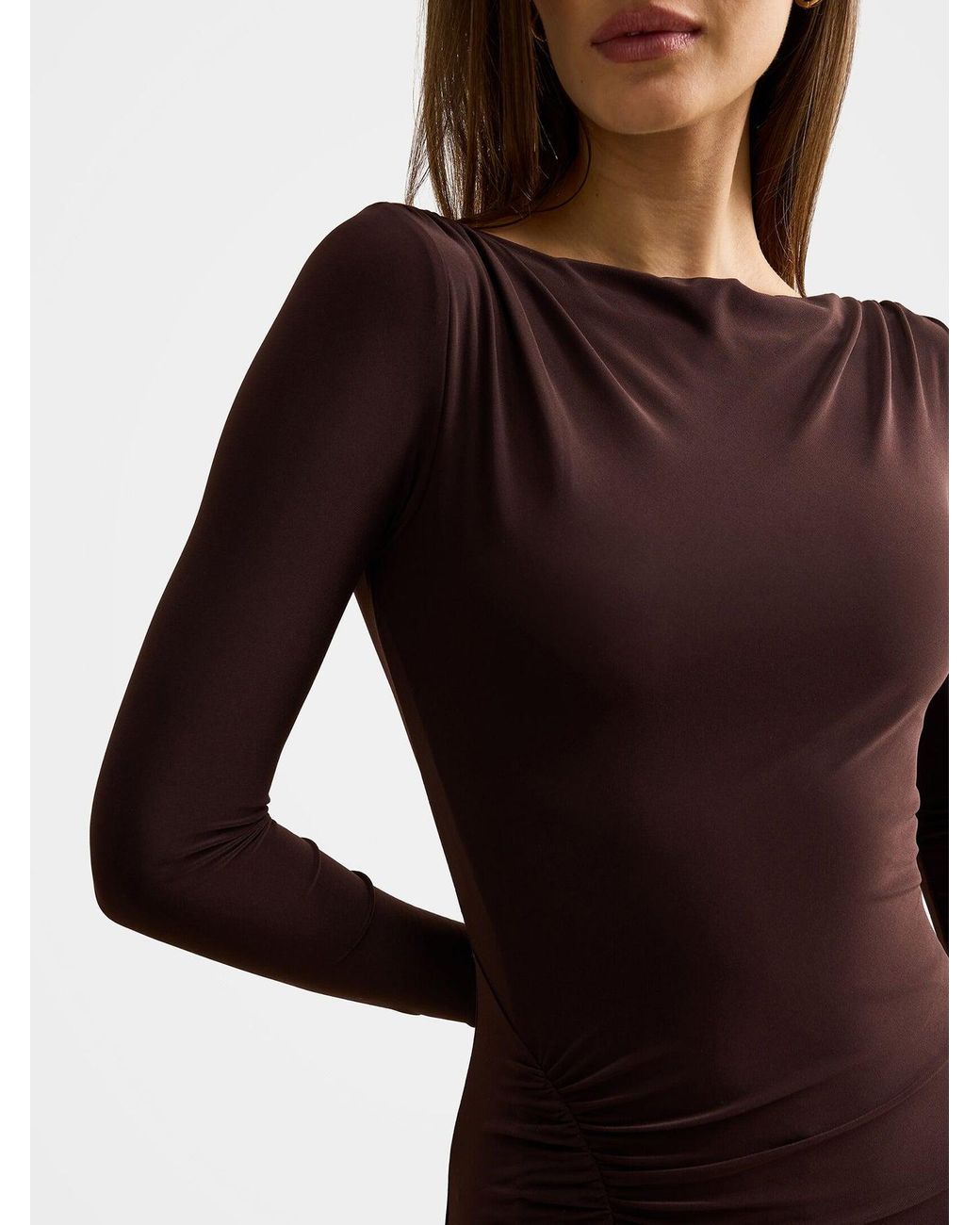 Forever New Brown Cherie Jersey Maxi Dress