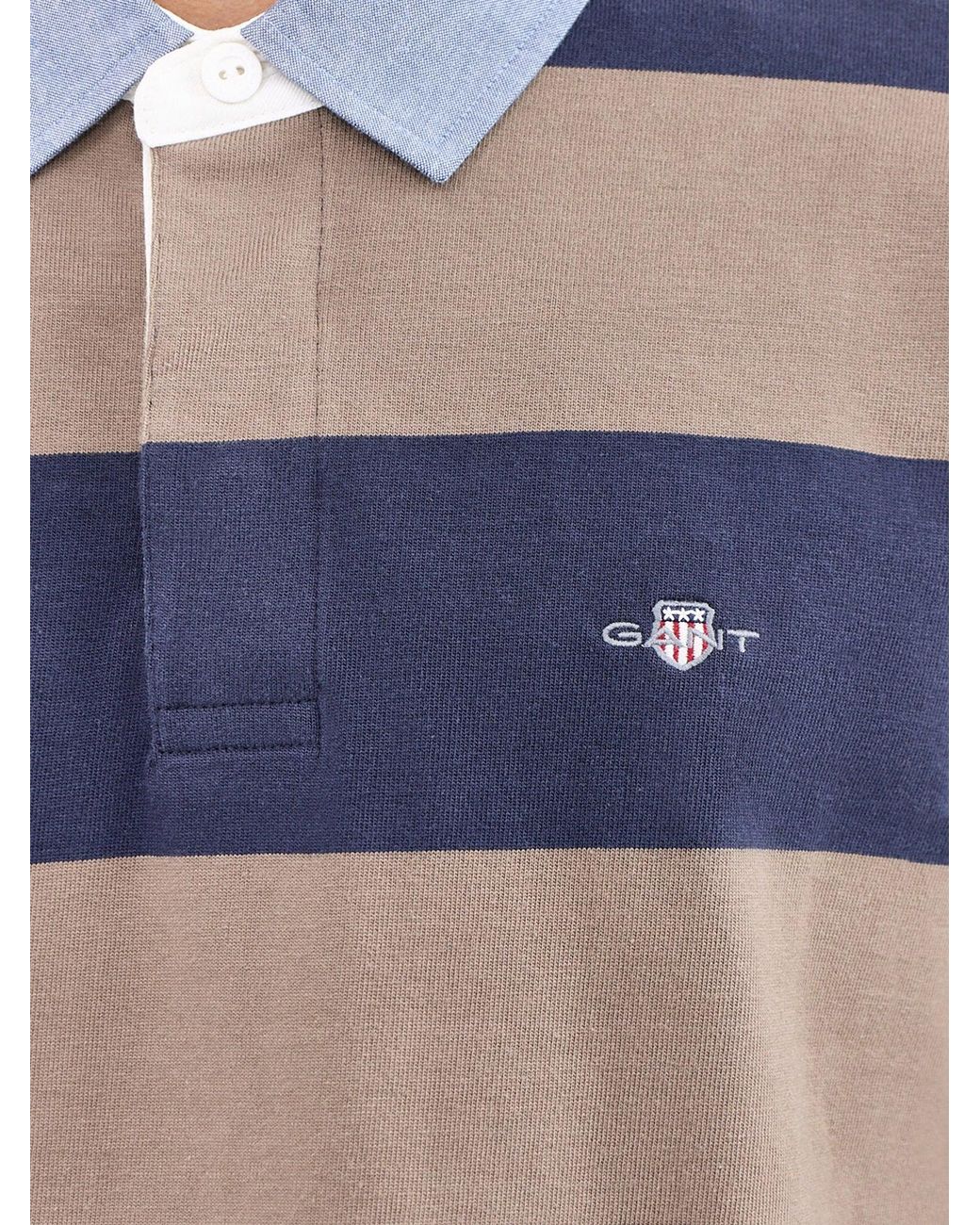 Gant Blue Chambray Stripe Heavy Rugger for men