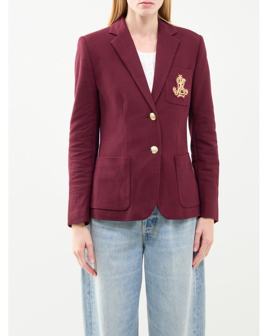 Ralph Lauren Purple Anfisa Blend Lined Blazer