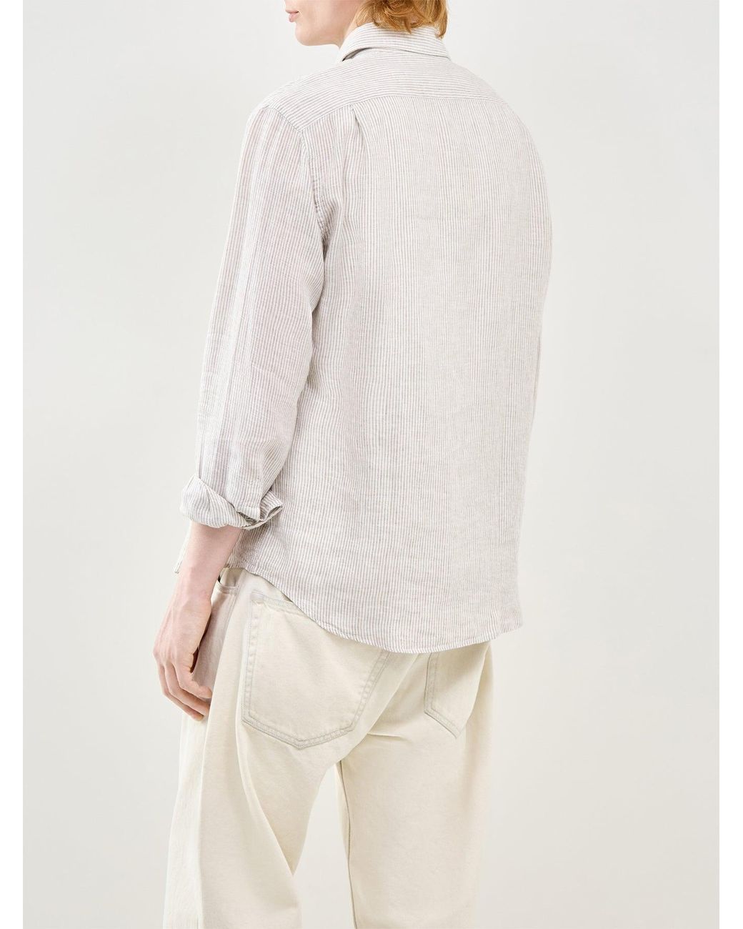 Hartford White Long Sleeve Shirt for men