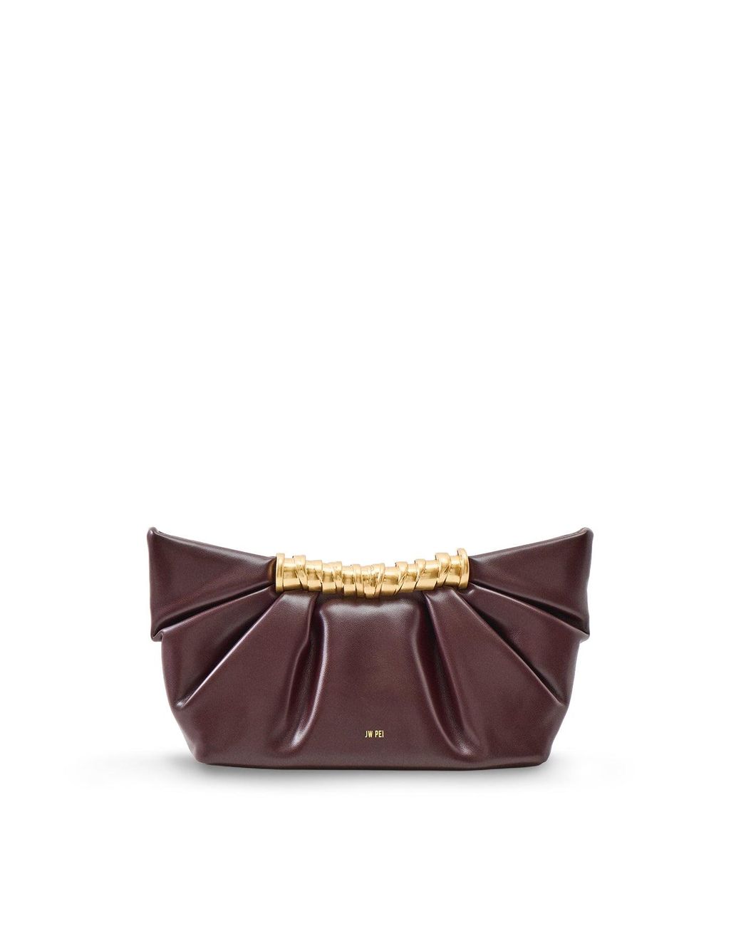 JW PEI Purple Leia Pleated Clutch Bag