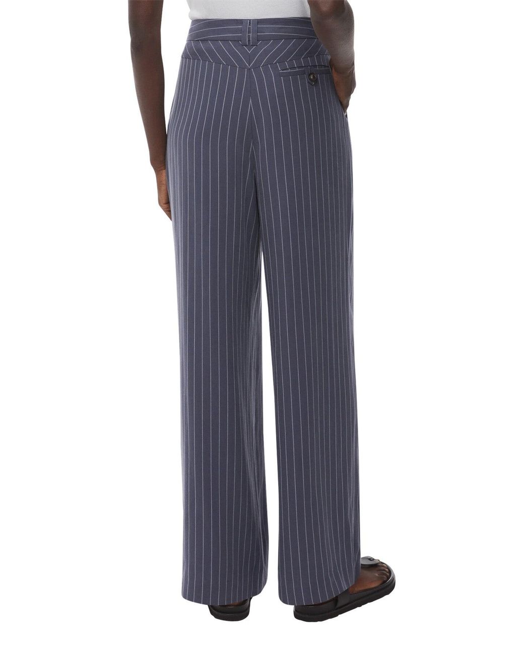 Whistles Blue Women's Lottie Pinstripe Trouser