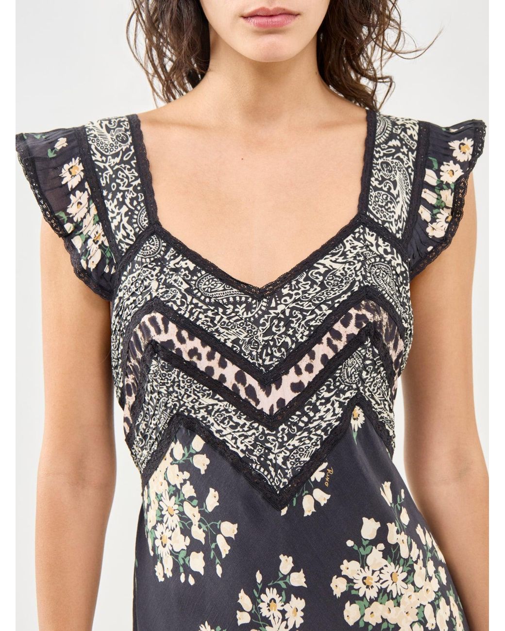 Rixo White Bailee Midi Dress Multi