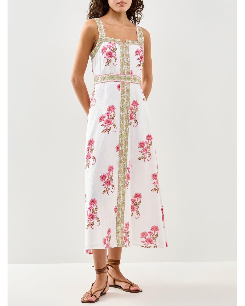 Aspiga Pink Margaritte Block Print Dress
