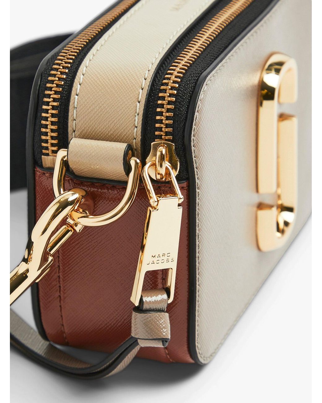 Marc Jacobs Brown The Snapshot New Sea Multi Bag, Leather