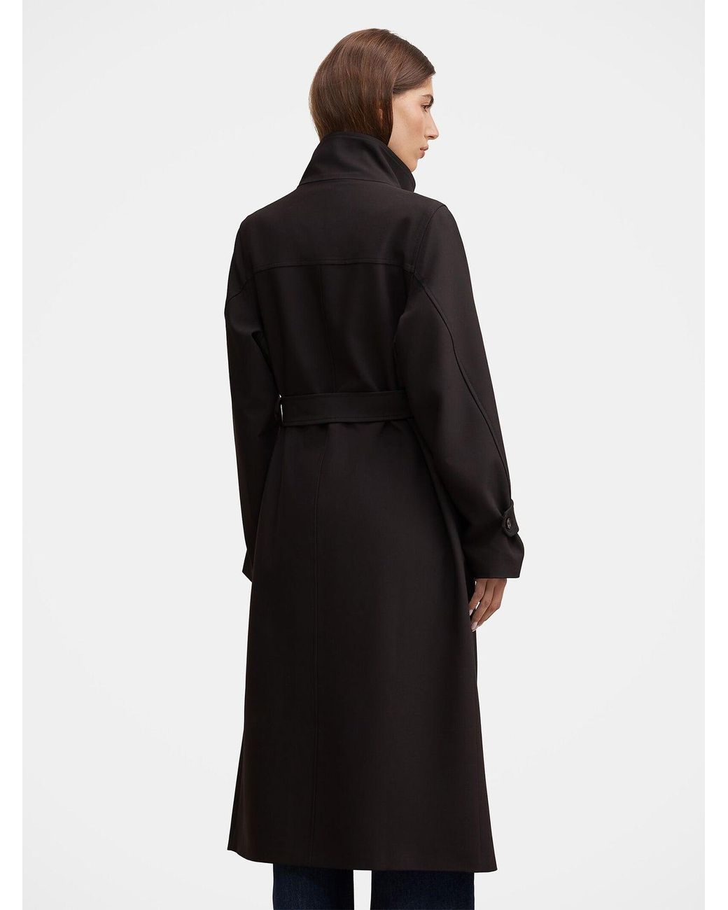 Forever New Black Florence Funnel Neck Trench Coat