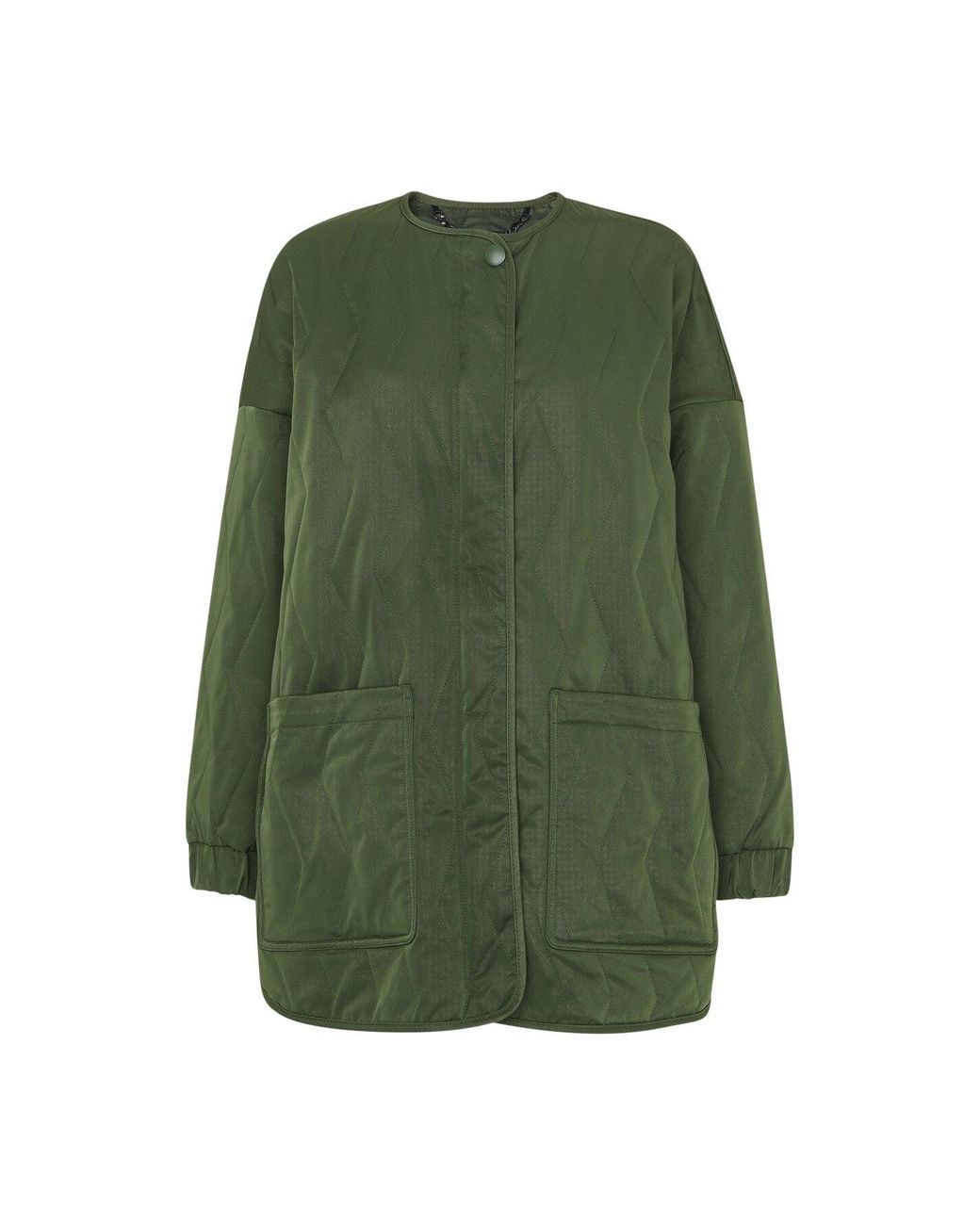 Whistles Green Women's Esther Quilted Coat
