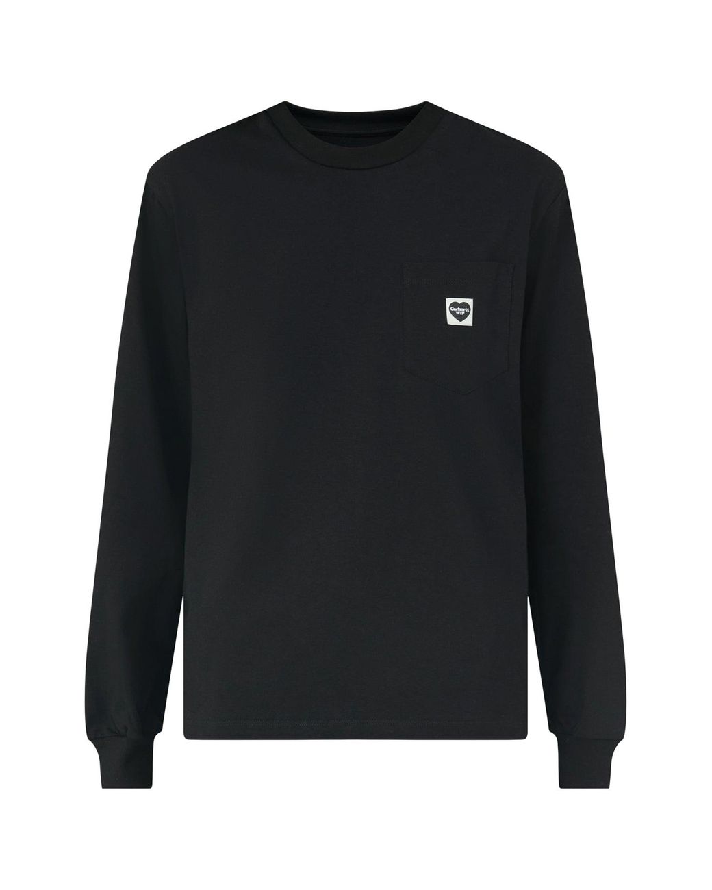 Carhartt Black Long Sleeve Pocket Small Heart T-Shirt for men