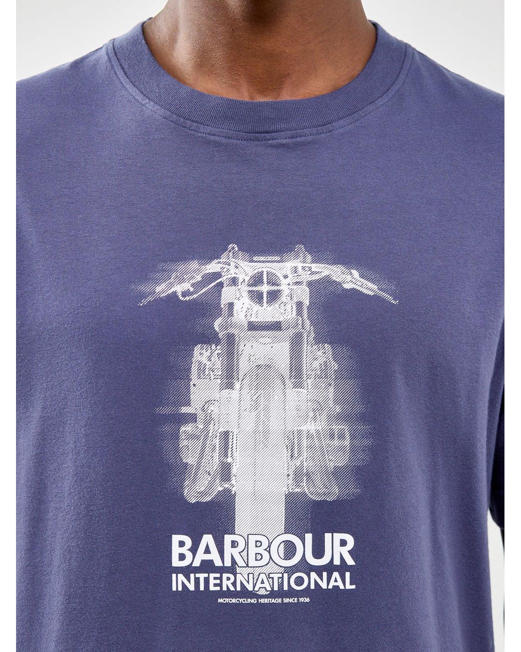 Barbour Blue Hocking Graphic T-Shirt for men