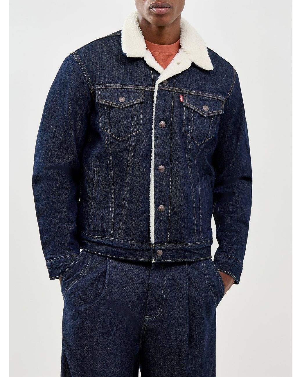 Levi's Blue Type 3 Sherpa Trucker Jacket for men