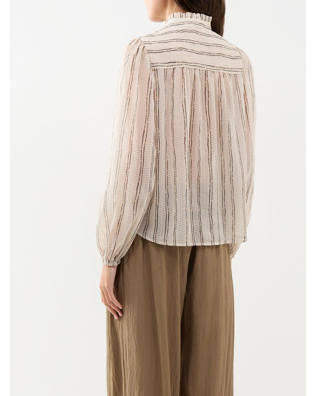 Soya Concept Natural Harpa 1 Long-Sleeved Striped Shirt