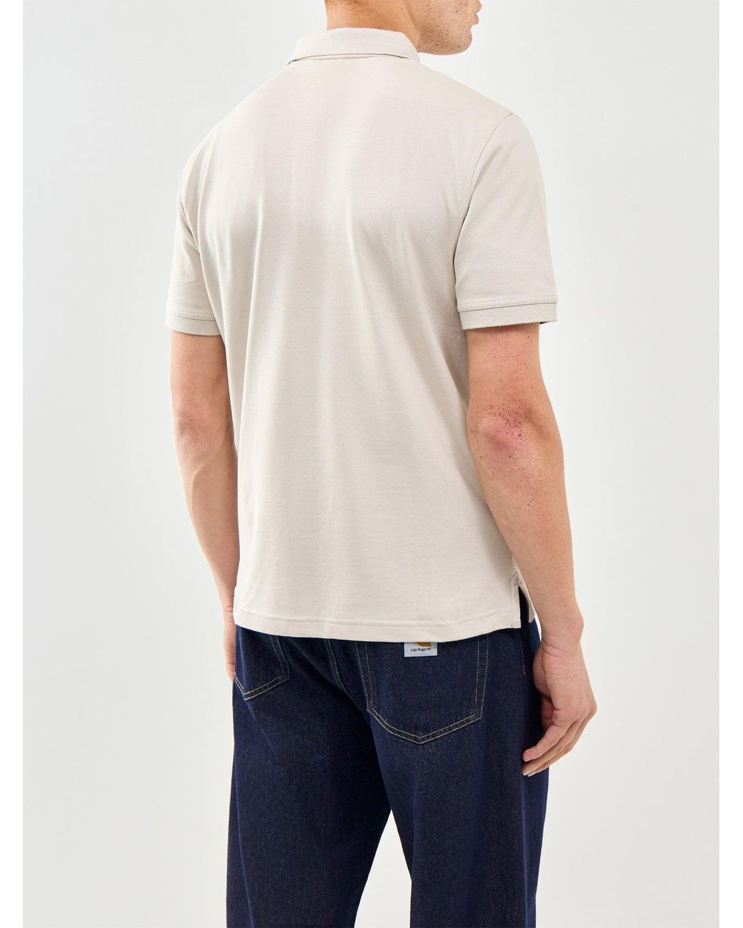 Gant Blue Contrast Pique Polo for men