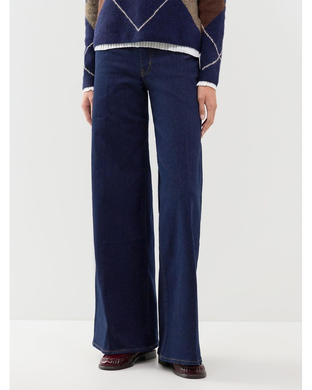 FRAME Blue Blend The Palace Wide Leg Jeans