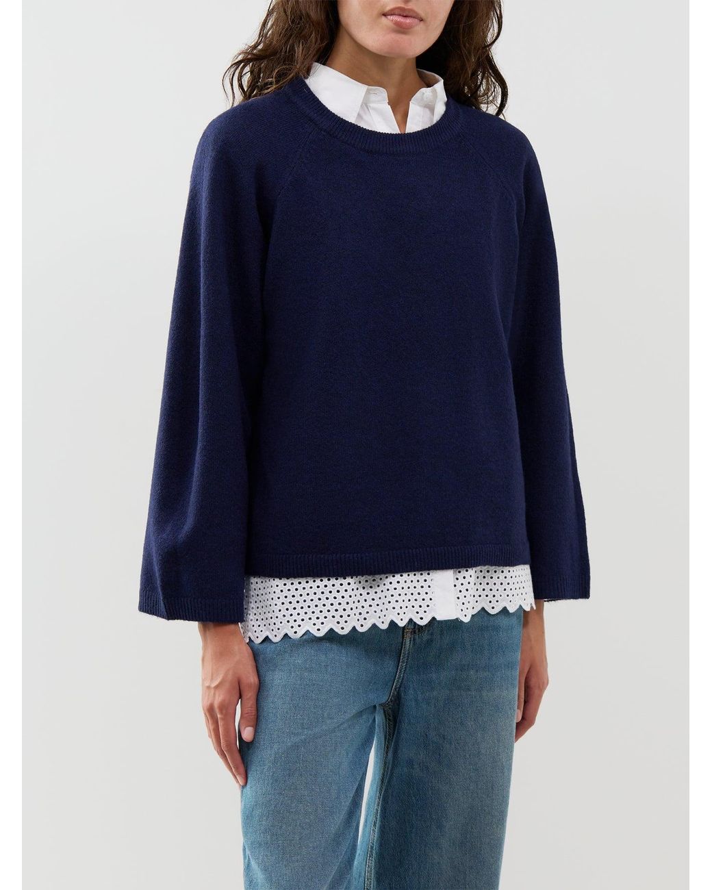 Soya Concept Blue Orlean 4 Long-Sleeved Crew Neck Jumper