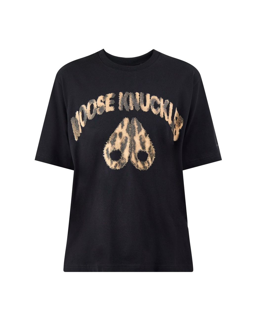 Moose Knuckles Black Leo Logo T-Shirt for men