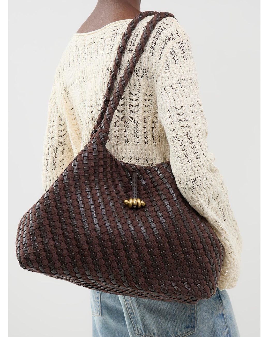 Gianni Chiarini Brown Aurelie Woven Large Tote Bag