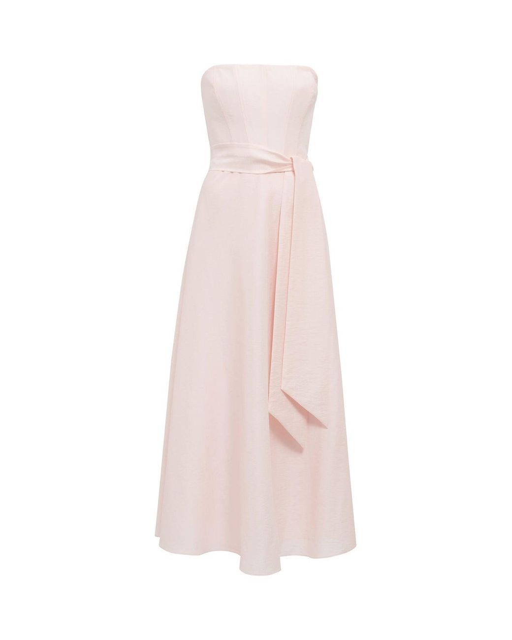 Forever New Pink Daniella Strapless Midi Dress