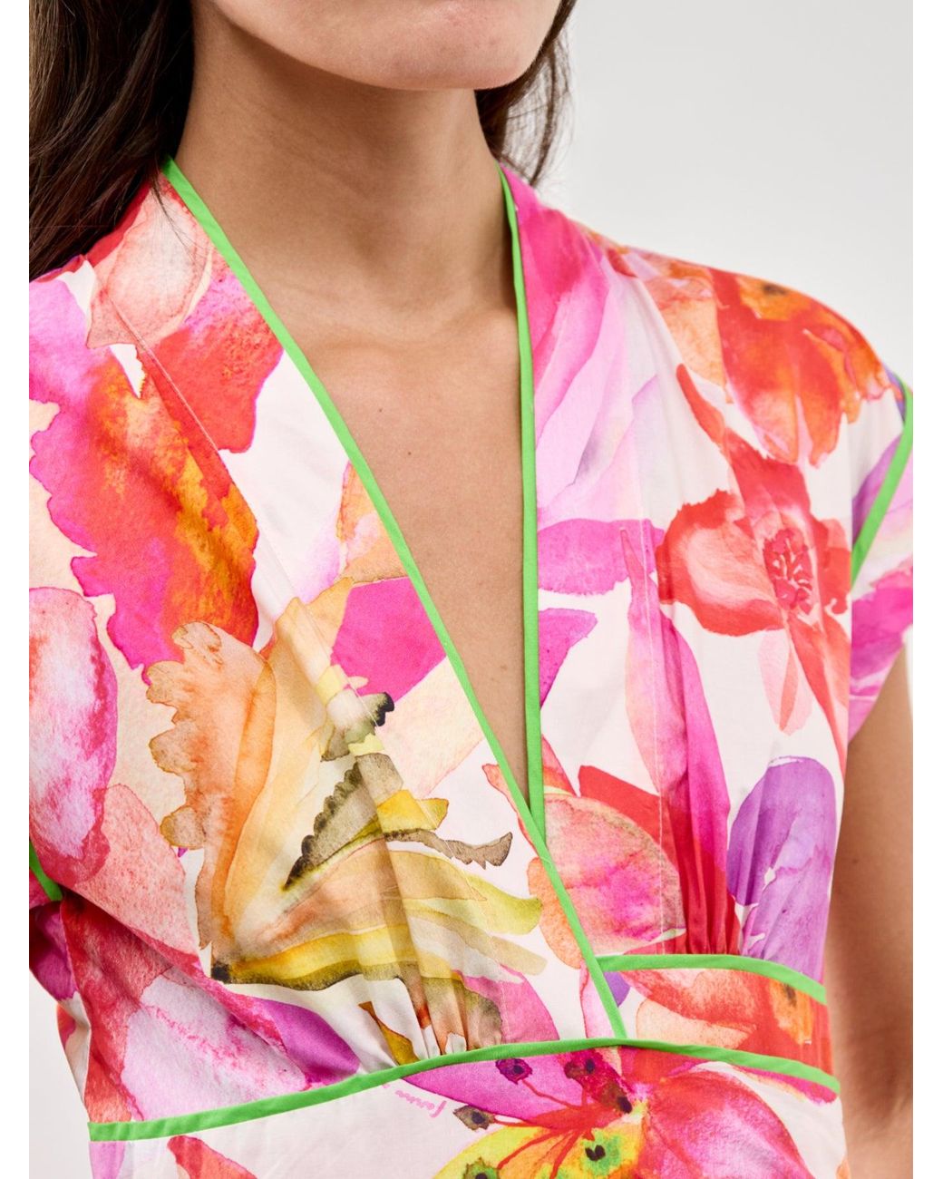Farm Rio Red Artsy Flora Off Maxi Dress