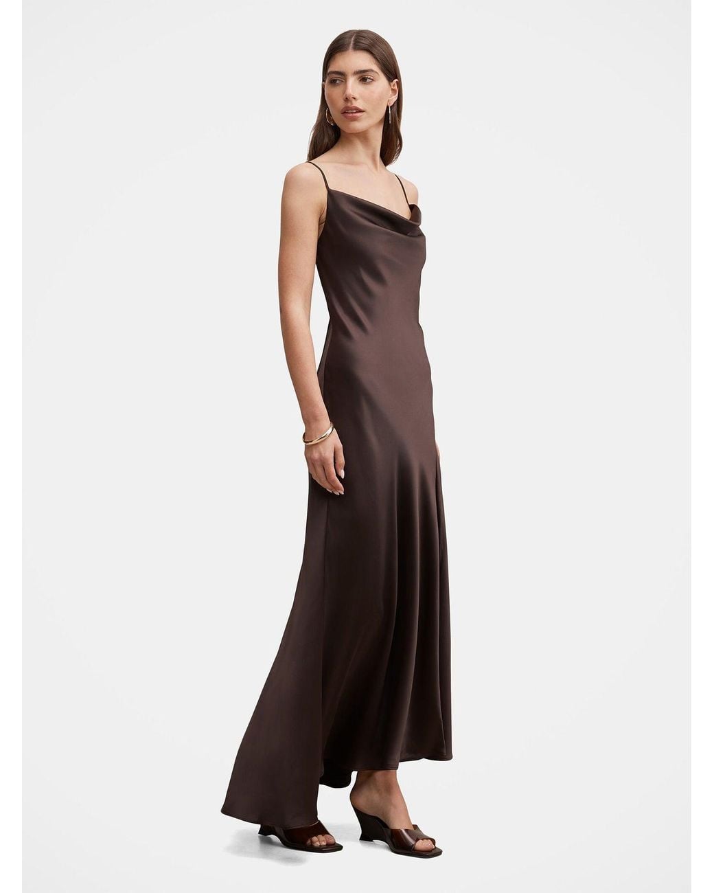 Forever New Blue Tilesha Cowl Slip Maxi Dress