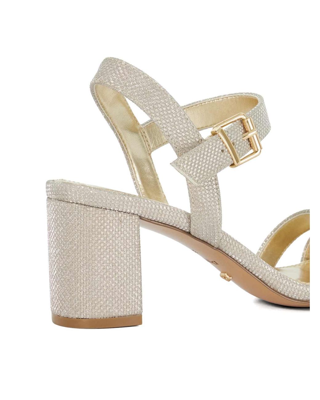 Dune White Merisa Embellished Sandals