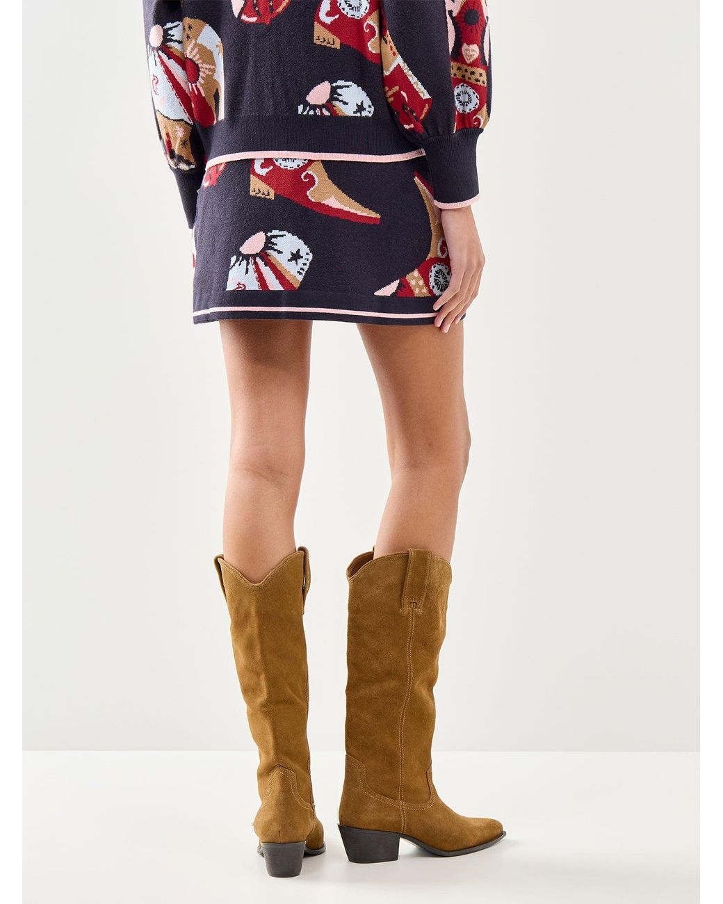 Never Fully Dressed Black Cowboy Boots Jake Skirt