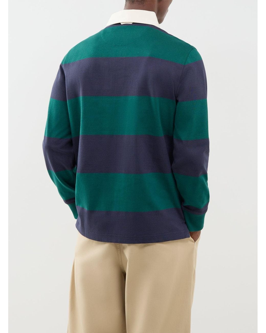 Gant Blue Striped Heavy Rugger for men