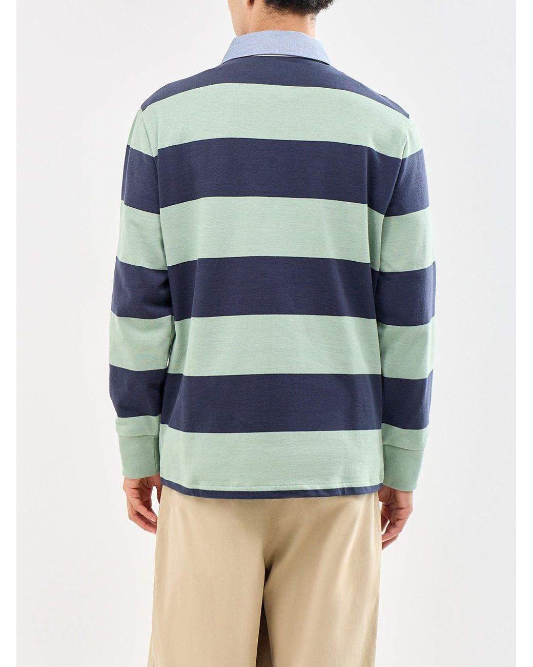 Gant Blue Chambray Stripe Heavy Rugger for men