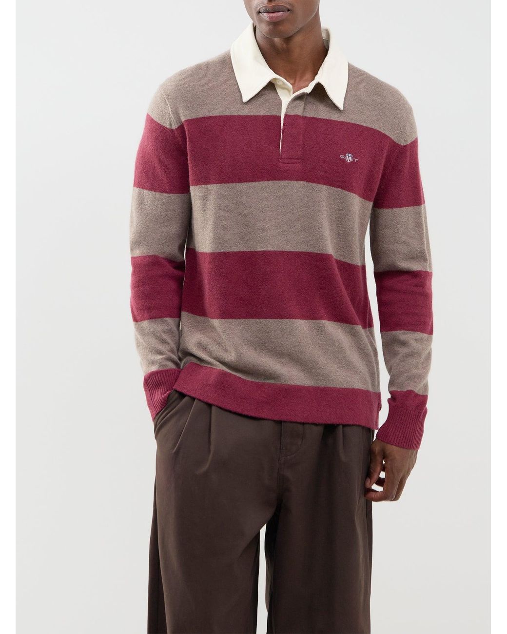 Gant Red Barstriped Rugger for men